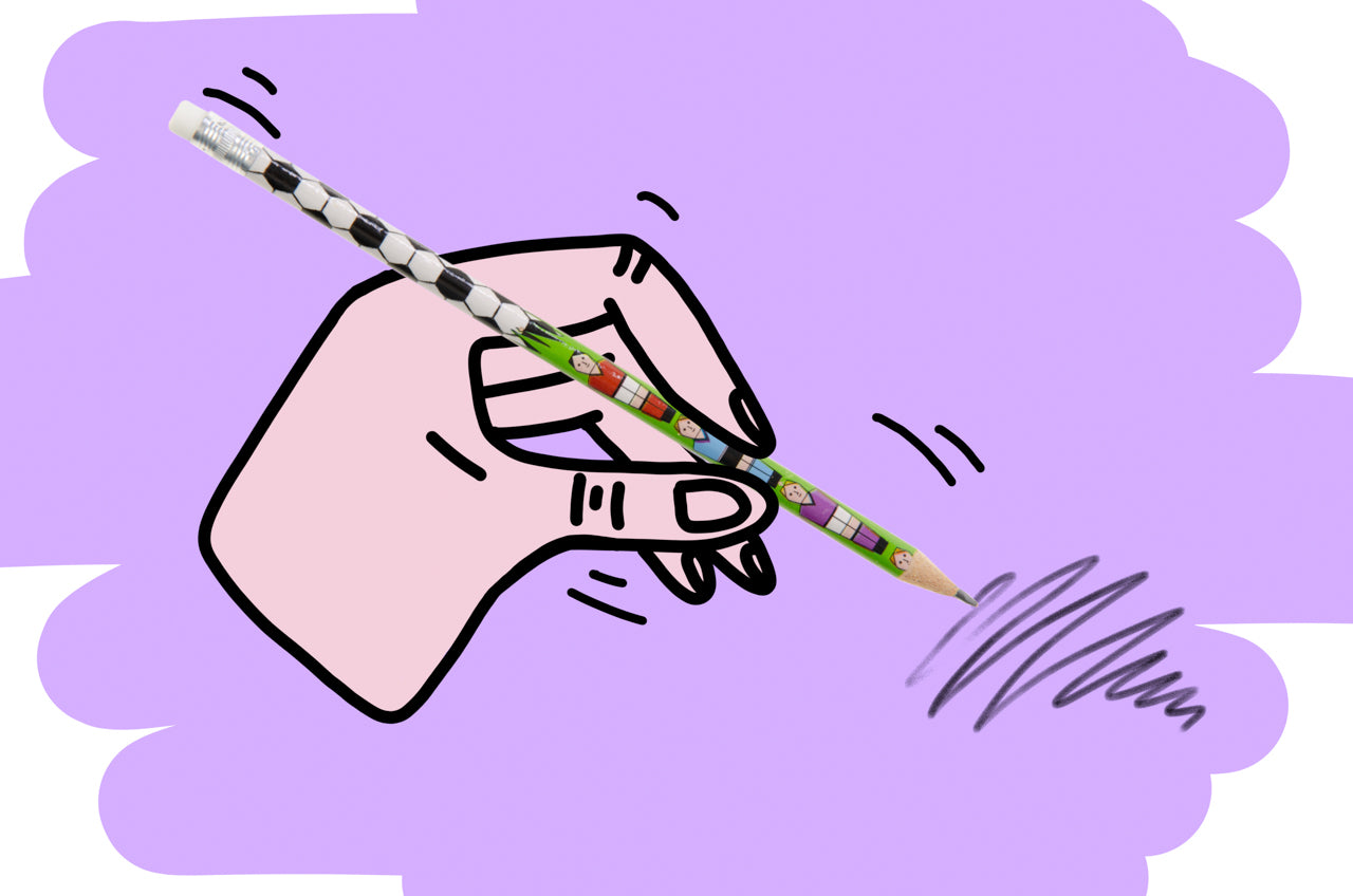 Pack of 12 Coloured Football Design Pencils with Eraser