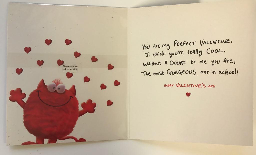 The Love Monster In School Valentine's Day Card