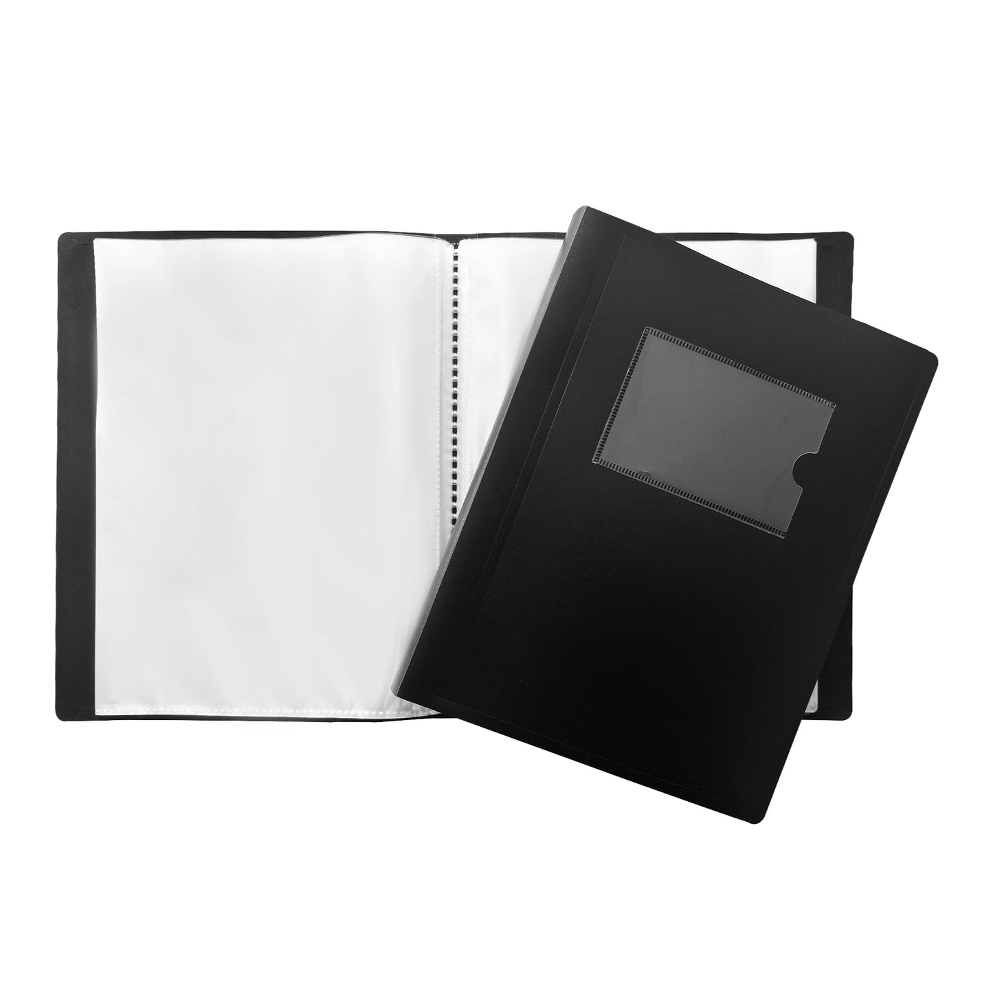 Pack of 10 A5 100 Pocket Black Flexible Cover Display Books