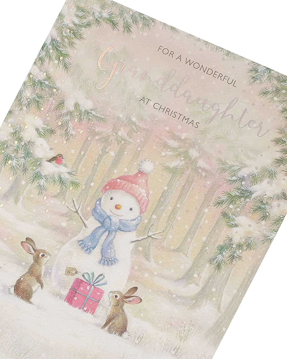 Granddaughter Snowman Design Cute Christmas Card
