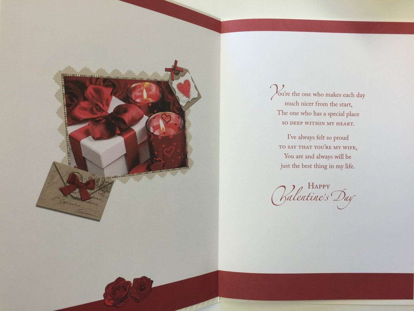 For My Wonderful Wife Gold Foil Finished Valentine's Day Card