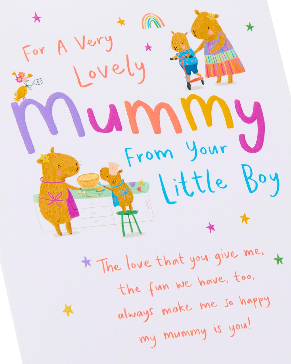 Capybaras Scooter Design For Mummy From Son Mother's Day Card