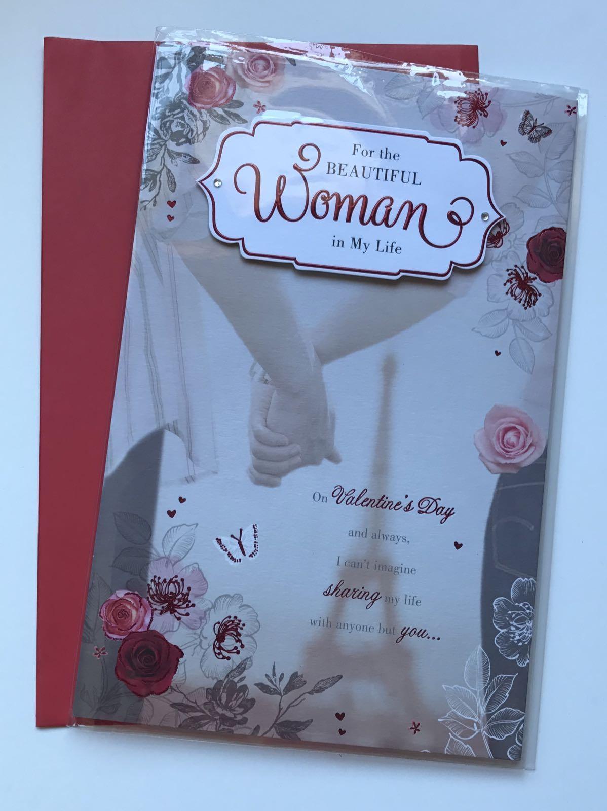 Beautiful Woman In My Life Valentine's Day Card