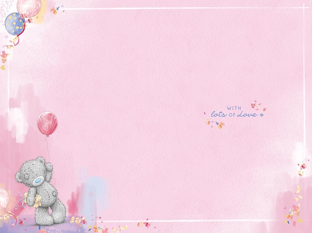 Bear Dancing Amongst Balloons Embellished 60th Birthday Card