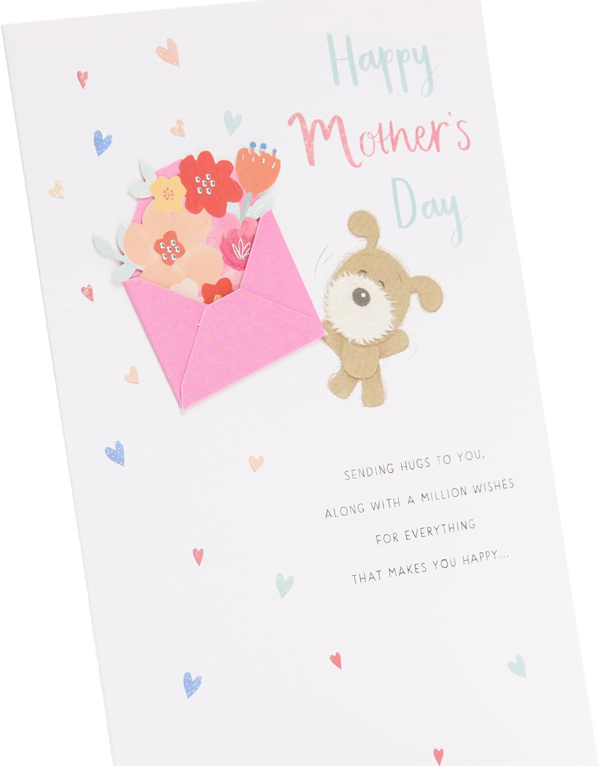 Sending Hug To You Cute Dog Design Mother's Day Card