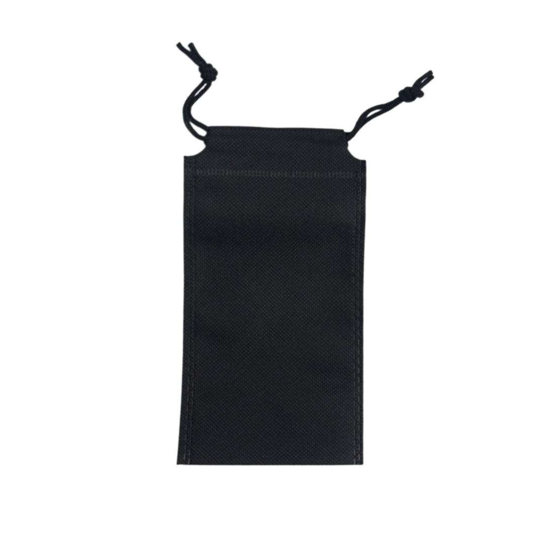 Pack of 100 Black Coloured 19x10cm Non-Woven Drawstring Bags