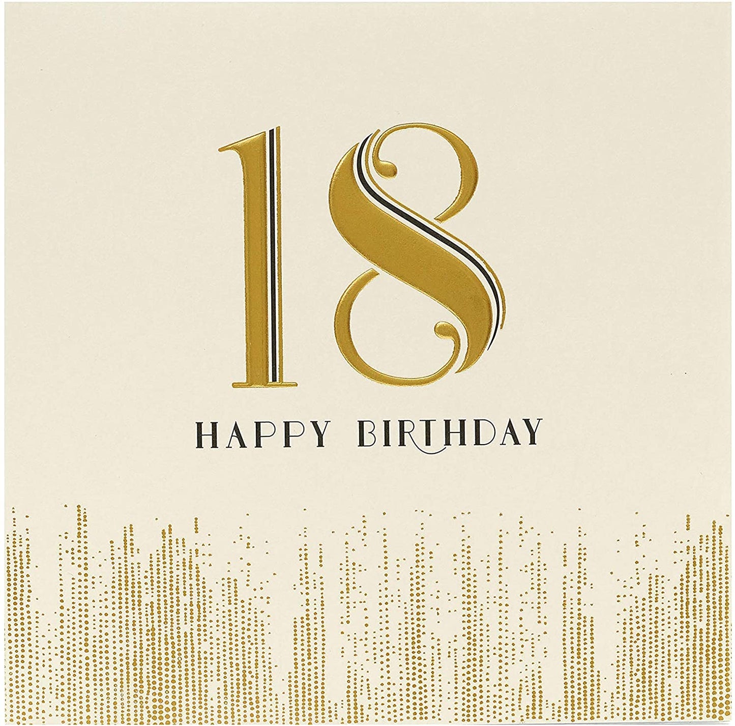 18th Today Gold Foil Finished Stylish Birthday Card 