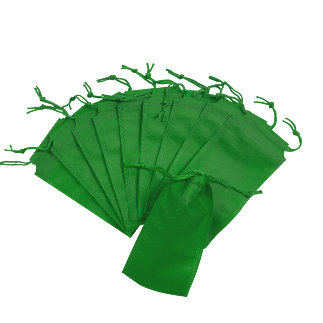 Pack of 50 Dark Green Coloured 43x34cm Non-Woven Drawstring Bags