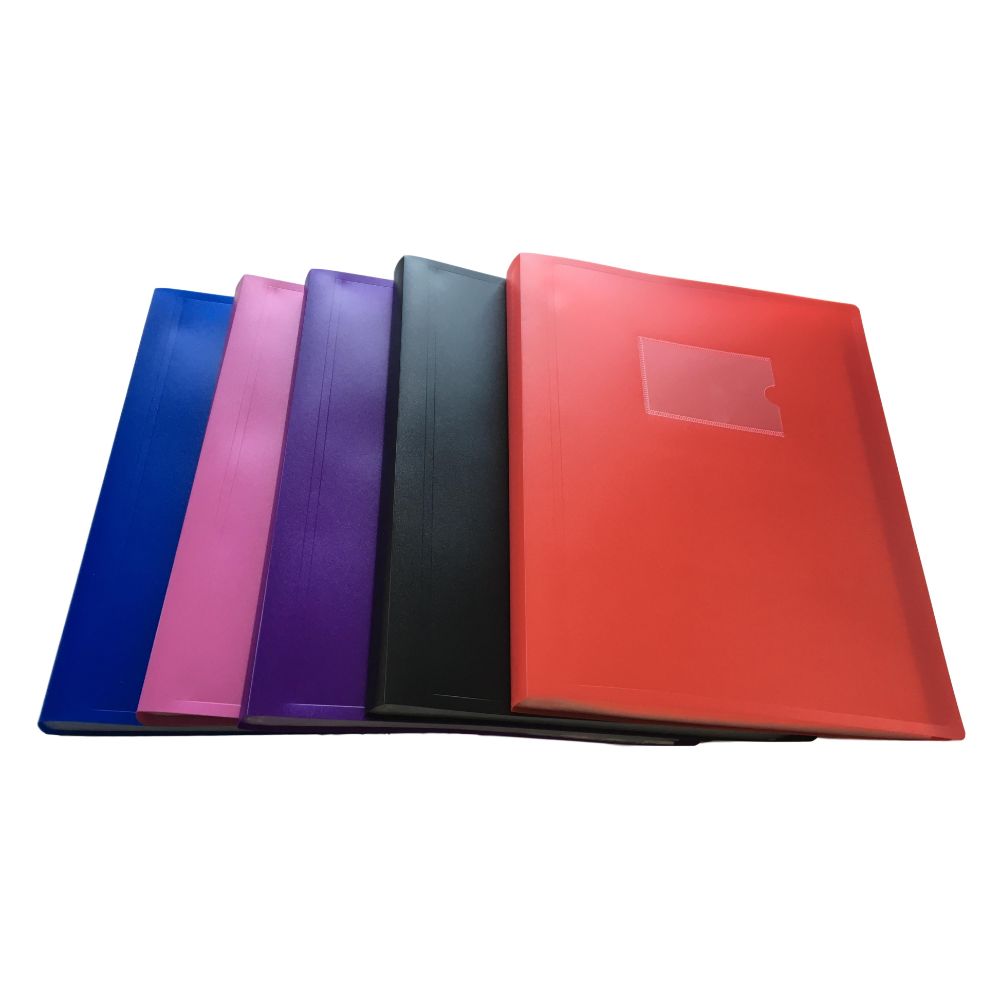 Pack of 5 A4 80 Pocket Red Flexible Cover Display Books