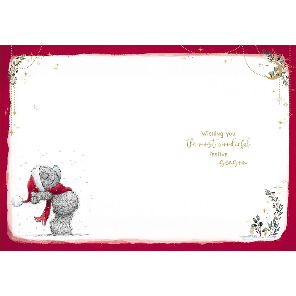 Bear And Candle Christmas Card