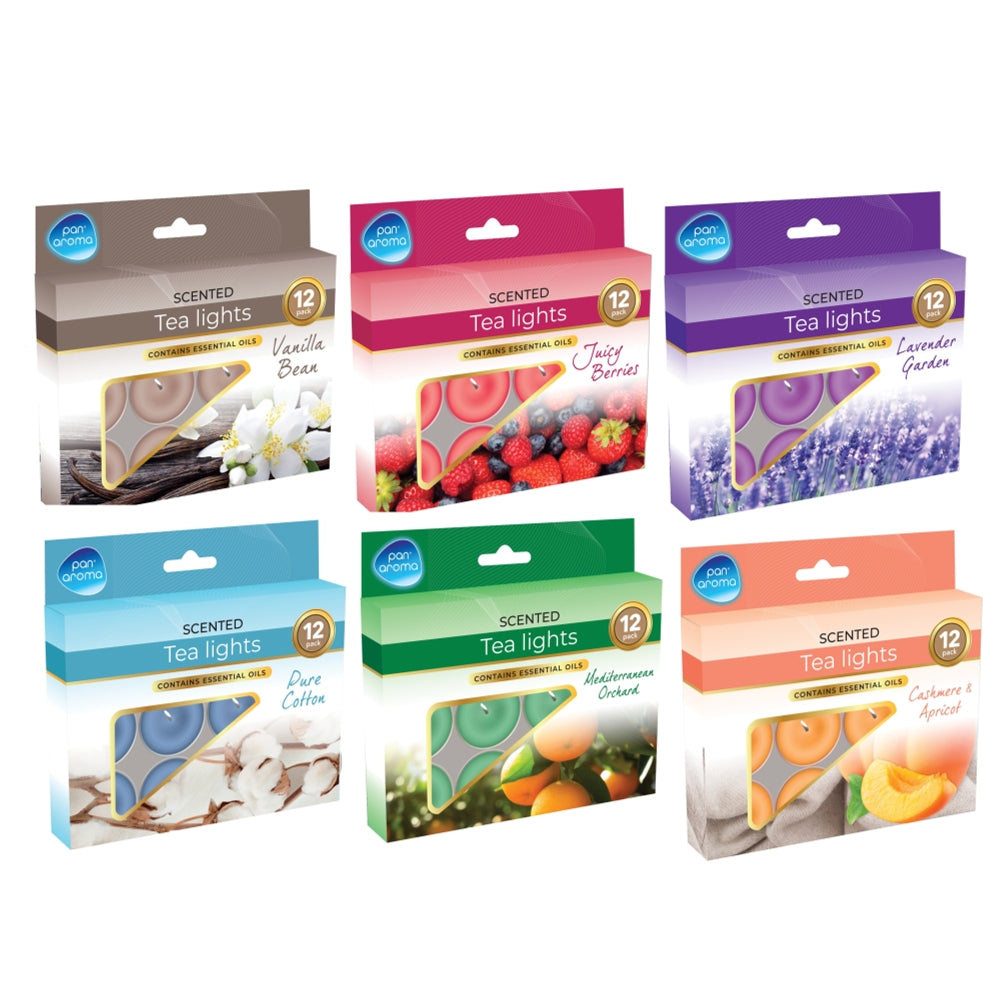 Pack of 72 Assorted Scented Tea-Lights Candles