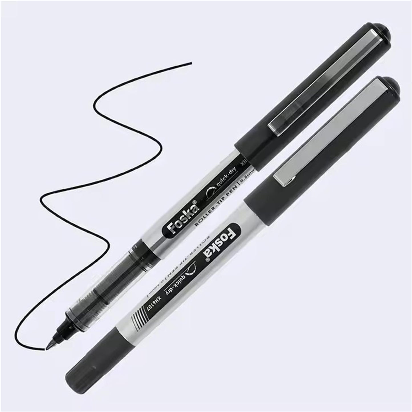 Pack of 3 0.5mm Bullet Tip Roller Tip Black Pens