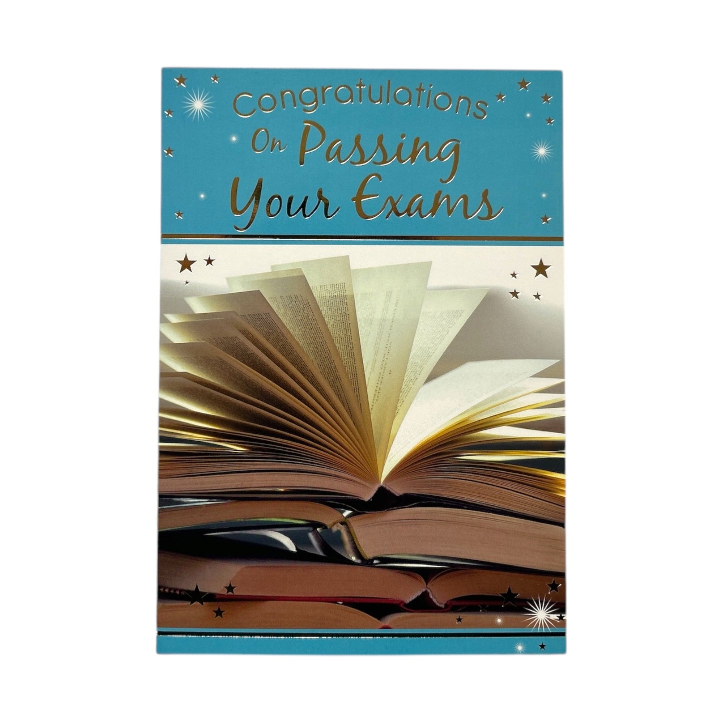 Congratulations On Passing Your Exam Books Design Greeting Card