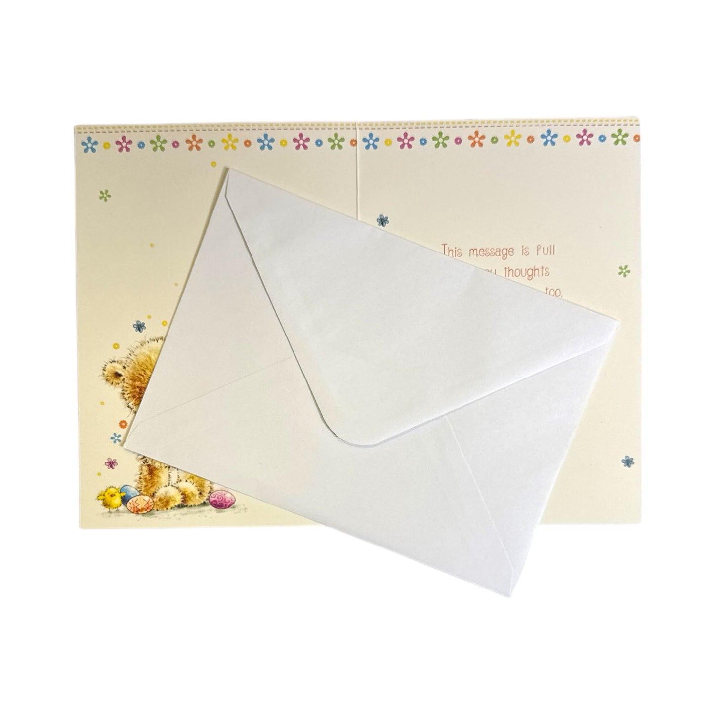 For Mum And Dad Cute Teddy Holding Egg Basket Design Easter Card