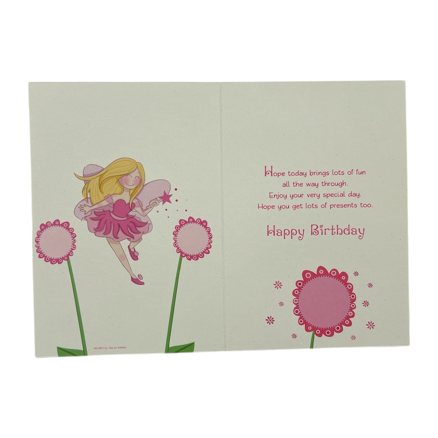To Nan Juvenile Fairy & Flower Design Birthday Card