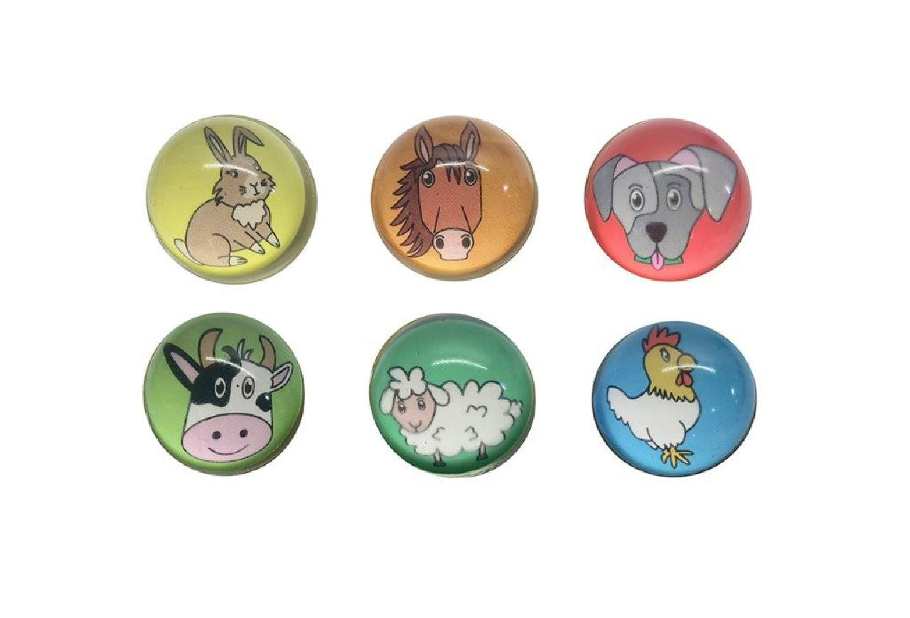 Pack of 50 Farm Animals Bouncing Ball 32mm