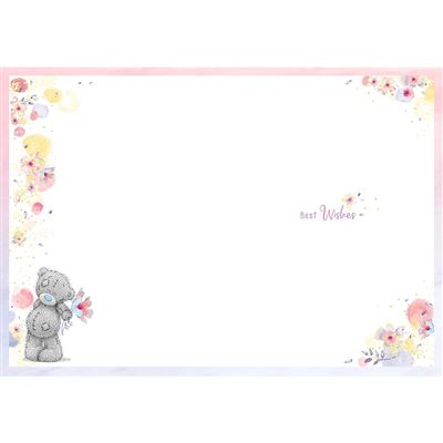 Bear Holding Large Flower Speedy Recovery Get Well Soon Card
