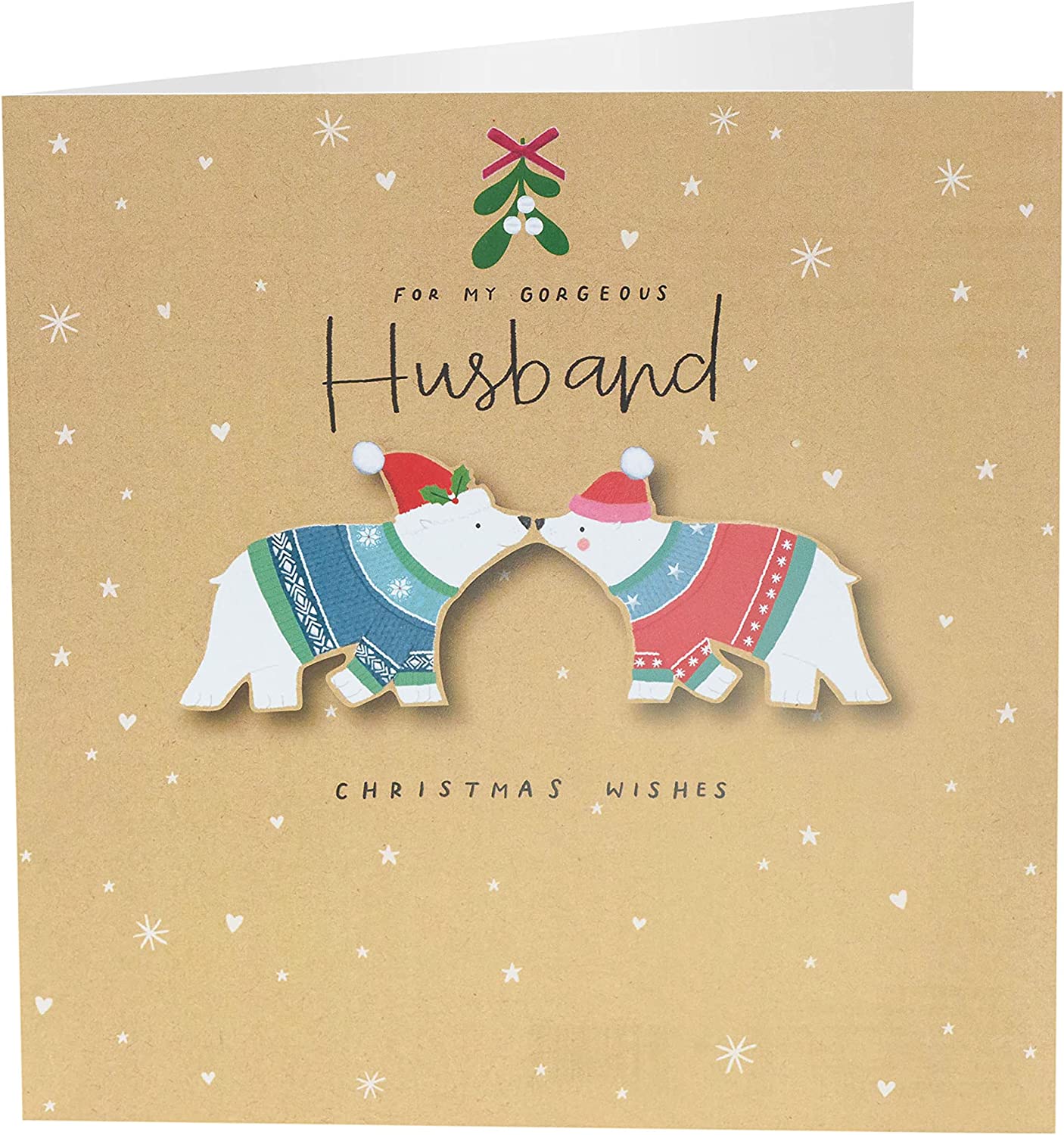 Husband Christmas Card Polar Bear Design 
