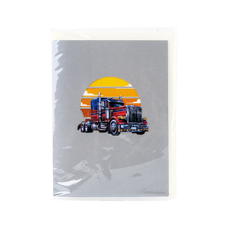 Highway Hero 3D Semi-Truck Pop Up Greeting Card