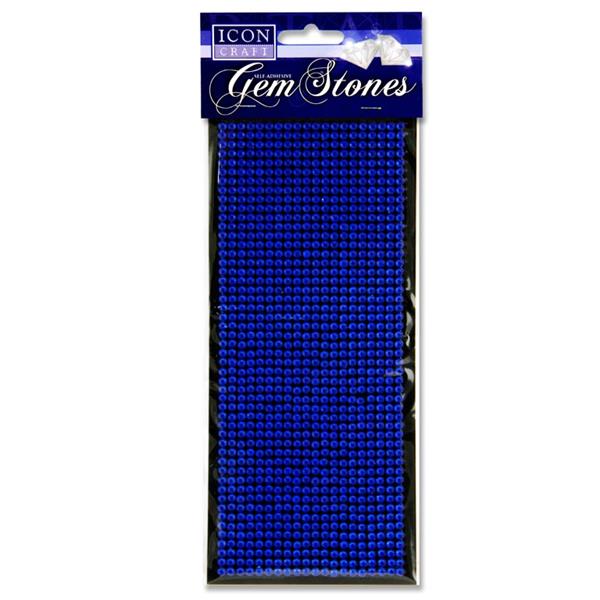 Pack of 1000 Self Adhesive Blue Gem Stones by Icon Craft