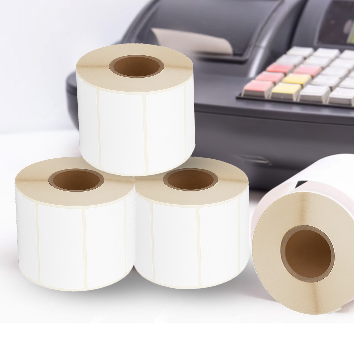 Pack of 18000 White Self Adhesive Thermal Printer Labels Roll 63.5 x 38.1mm