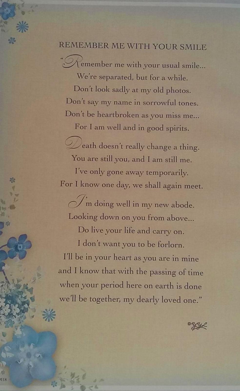 Remembering You With Sympathy Greeting Card