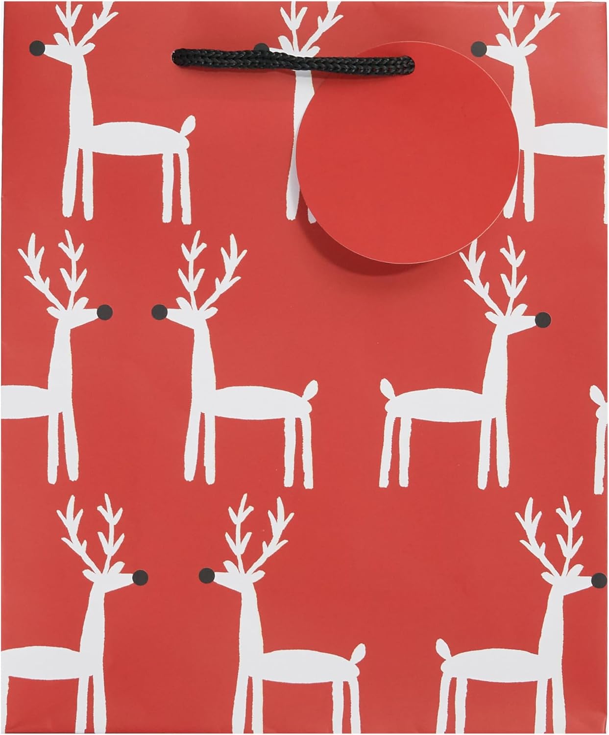 Reindeer Design Multipack of 6 Medium Christmas Gift Bags for Him/Her/Friend
