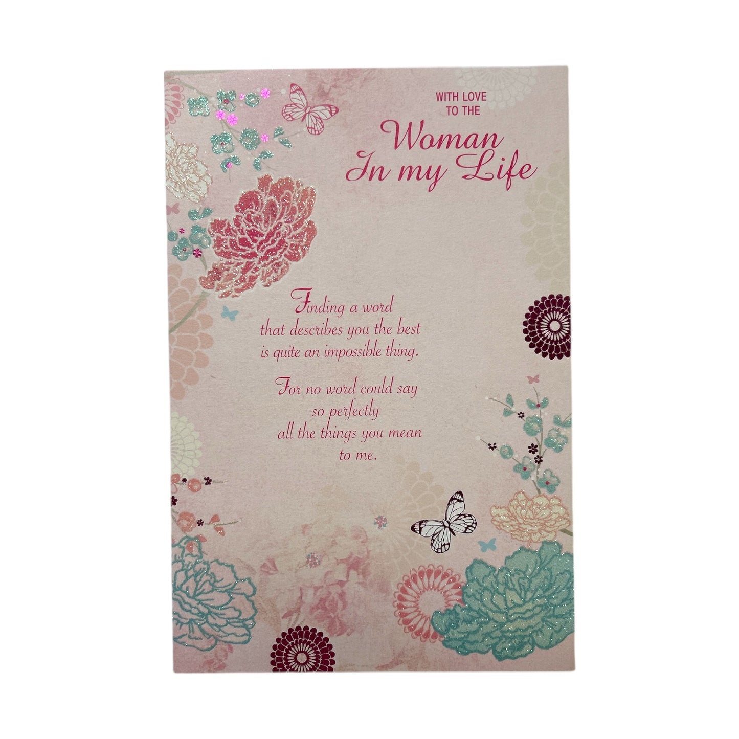 Woman In My Life Pastel Colored Floral design Mother's Day Card