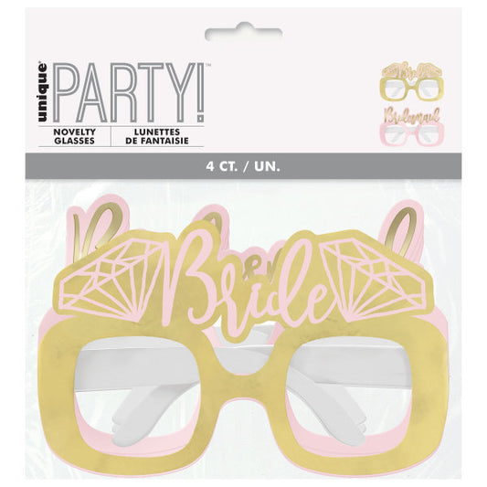 Pack of 4 Foil Bachelorette Party Glasses