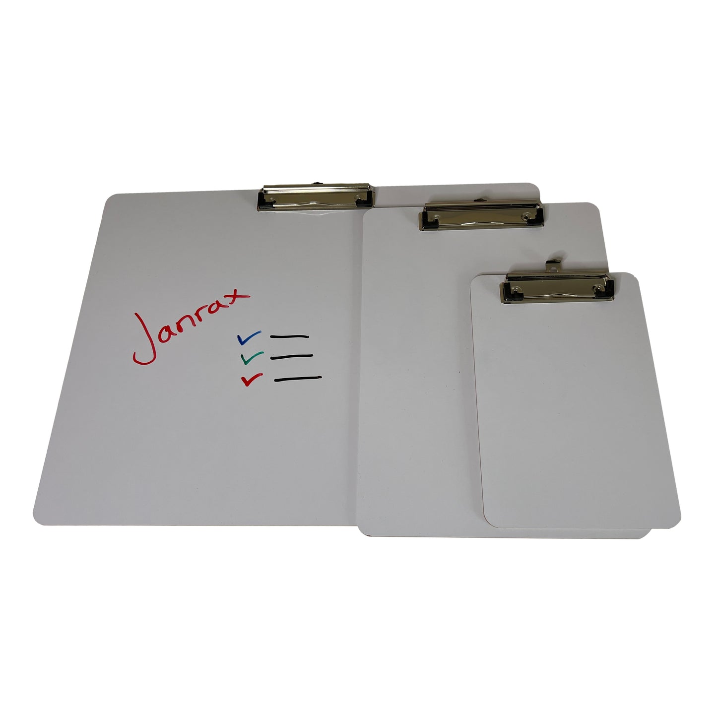 Pack of 3 Assorted Size Erasable Whiteboard Clipboards