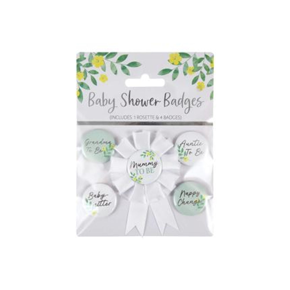 Pack of 5 Baby Shower Badges