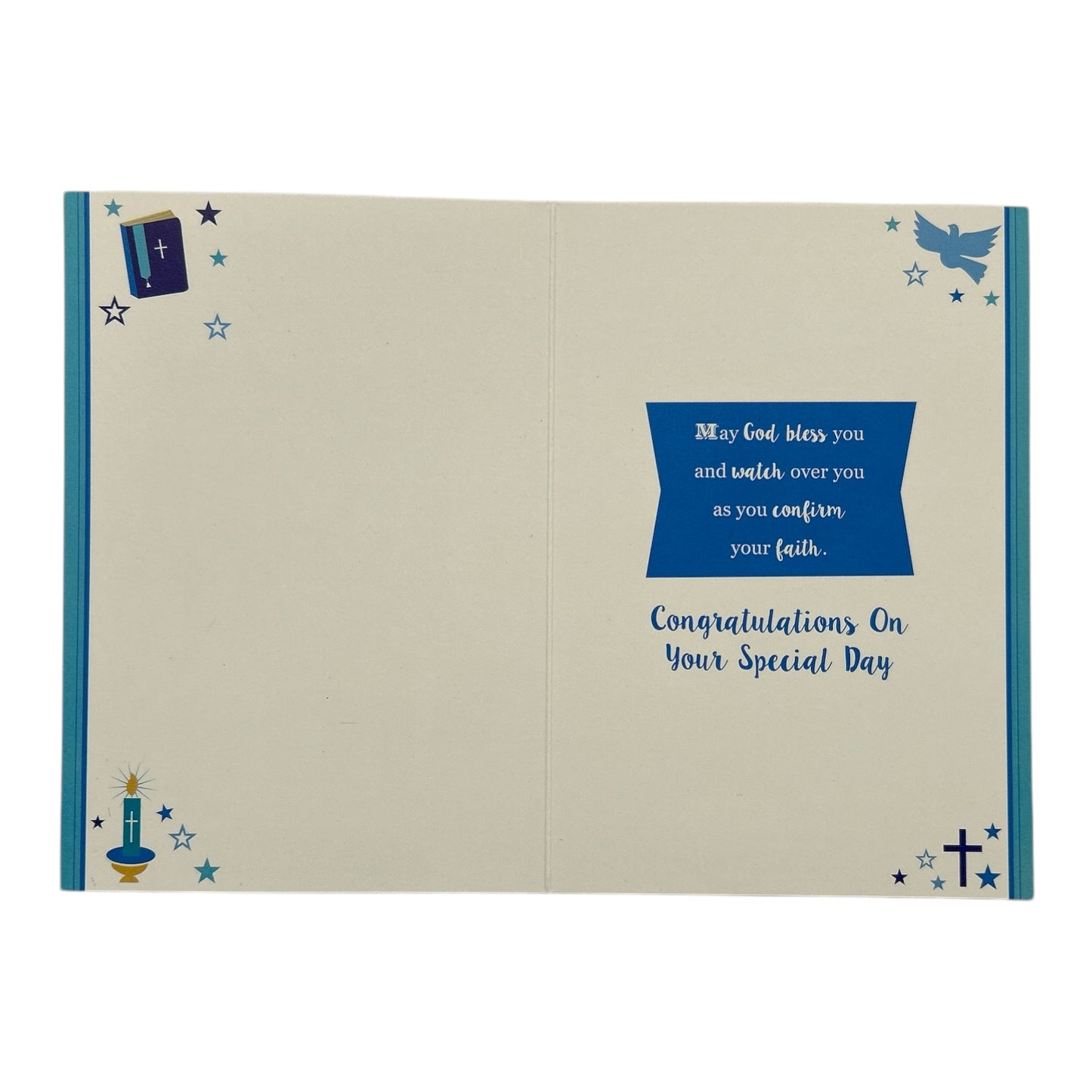For Grandson On Your Confirmation Bold Lettering Design Religious Greeting Card