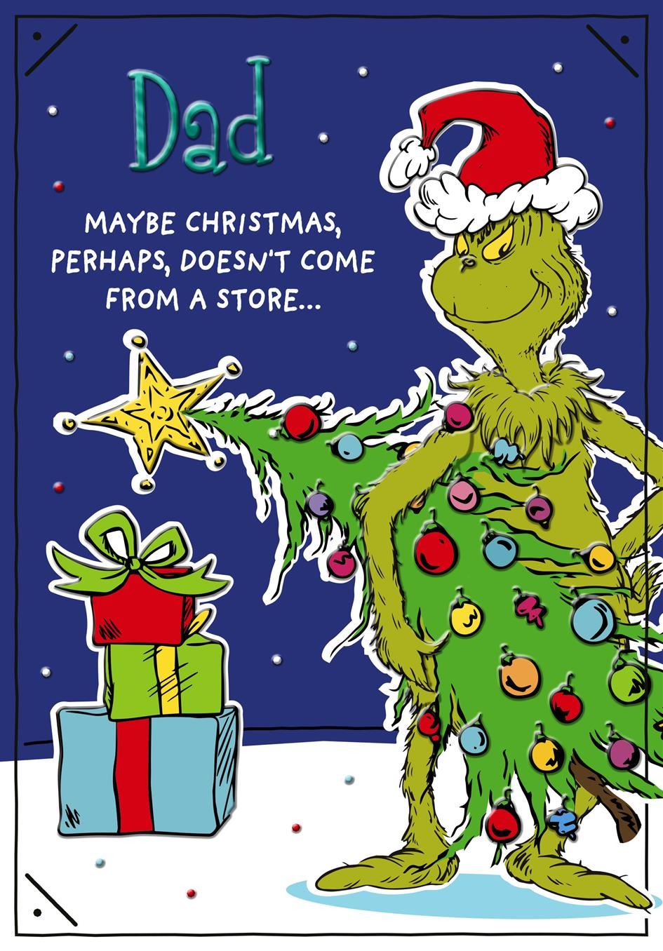 The Grinch Design Dad Christmas Card