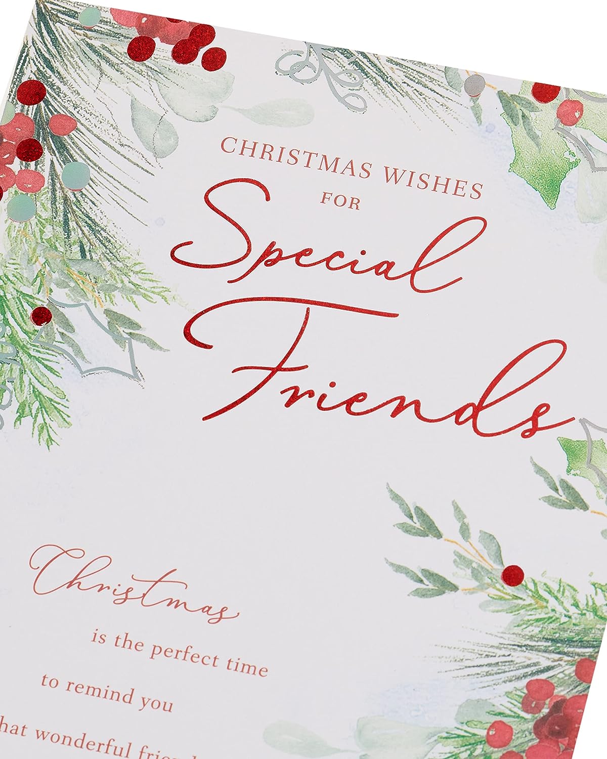 Mistletoe & Verse Design Friend Christmas Card