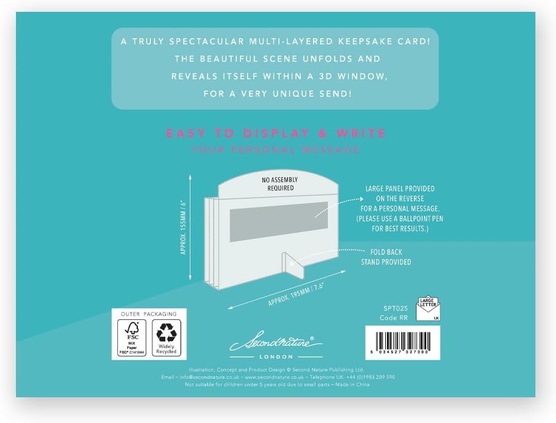 Spectacular 3D Unicorn & Rainbows Daughter Birthday Card