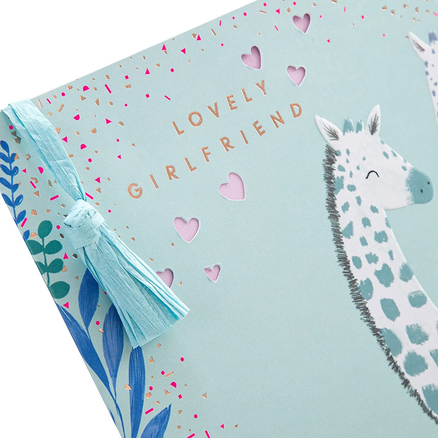Cute Giraffe Design Large Birthday Card for Girlfriend