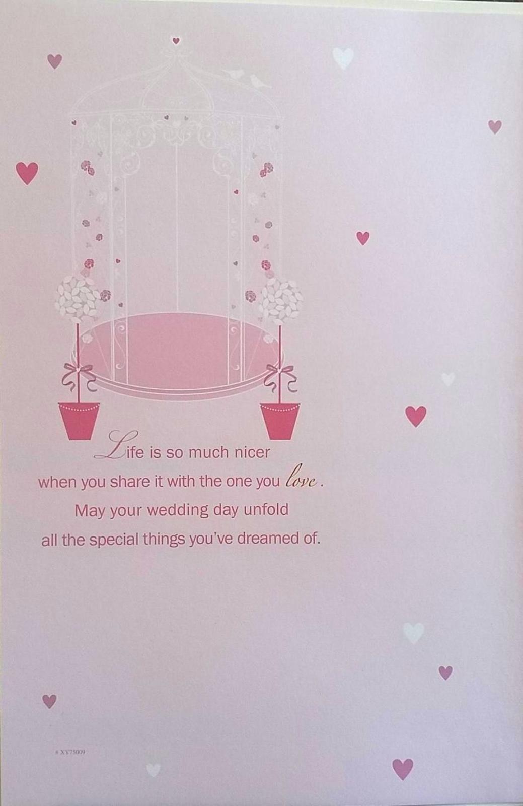 Your Wedding Day Nice Verse with Couple Congratulations Card