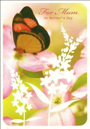 For Mum Floral Butterfly Design Mother's Day Card