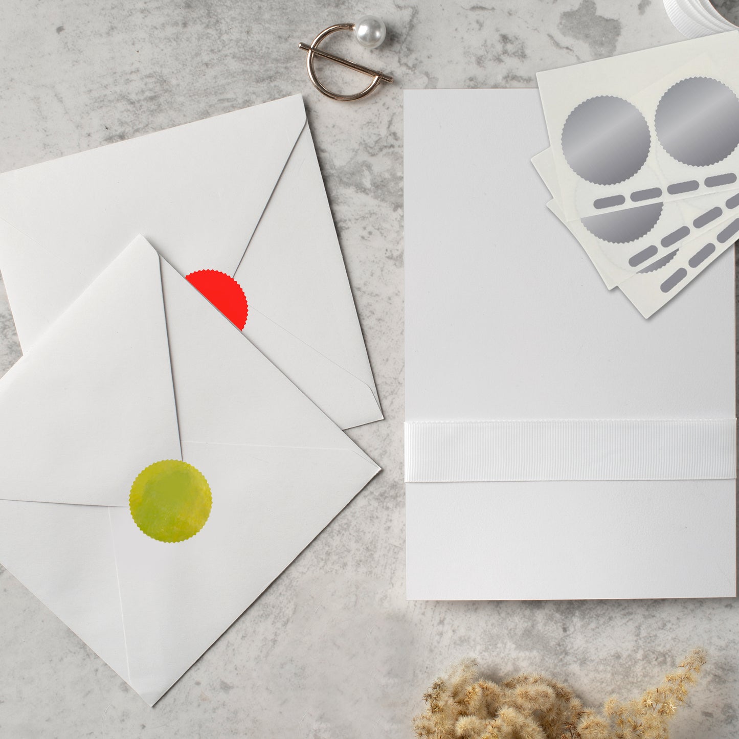 Pack of 72 Gold Foil Company Seals Labels 50mm