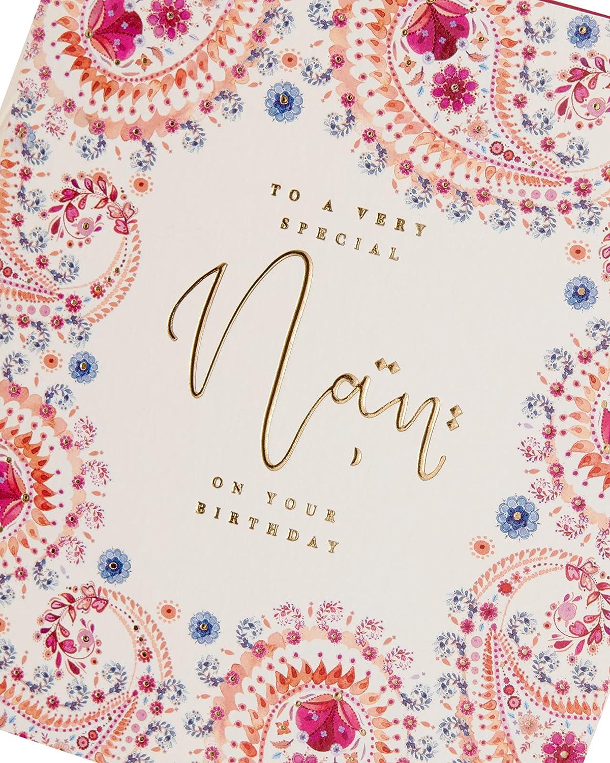 Eastern Print Design Nan Birthday Card