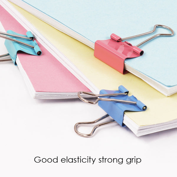 Pack of 24 32mm Assorted Colour Binder Clips
