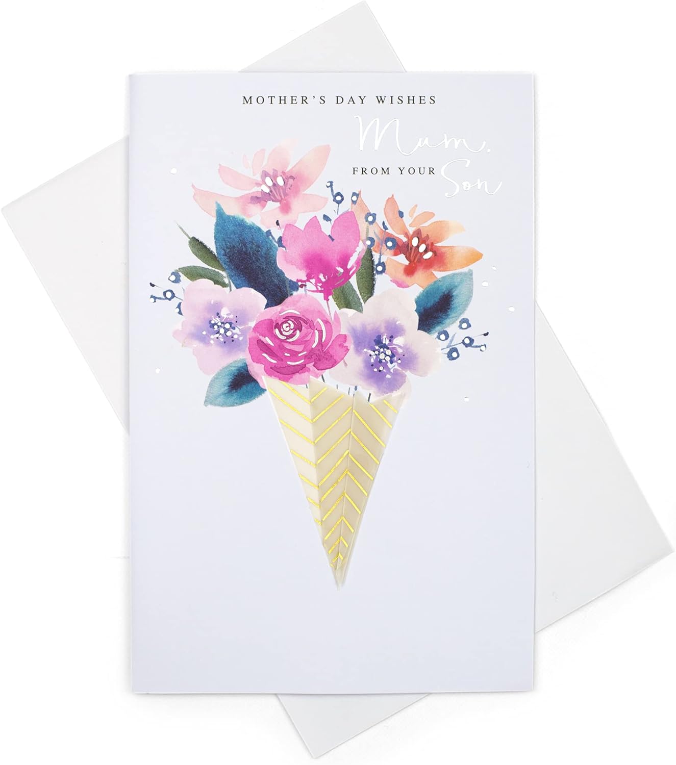 From Son Traditional Floral Design Mother's Day Card