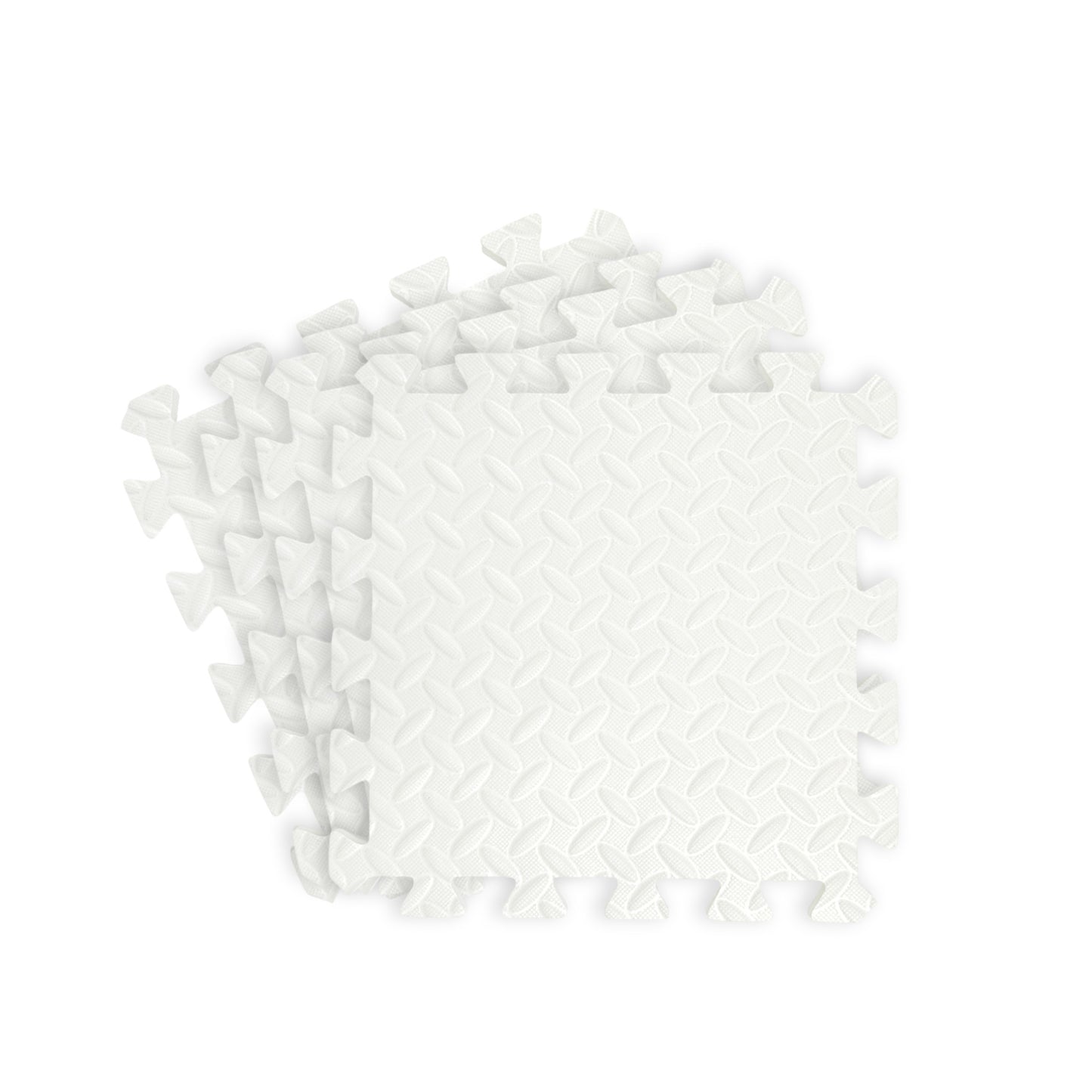 Pack of 20 30x30cm White Coloured 1cm Thick EVA Foam Mats