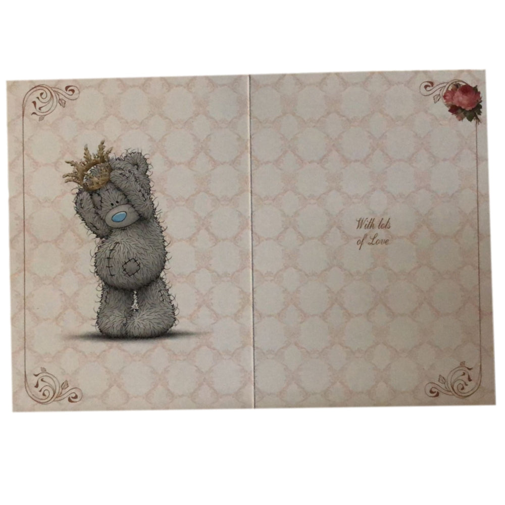 From Your Grandson Teddy With a Crown Design Mother's Day Card