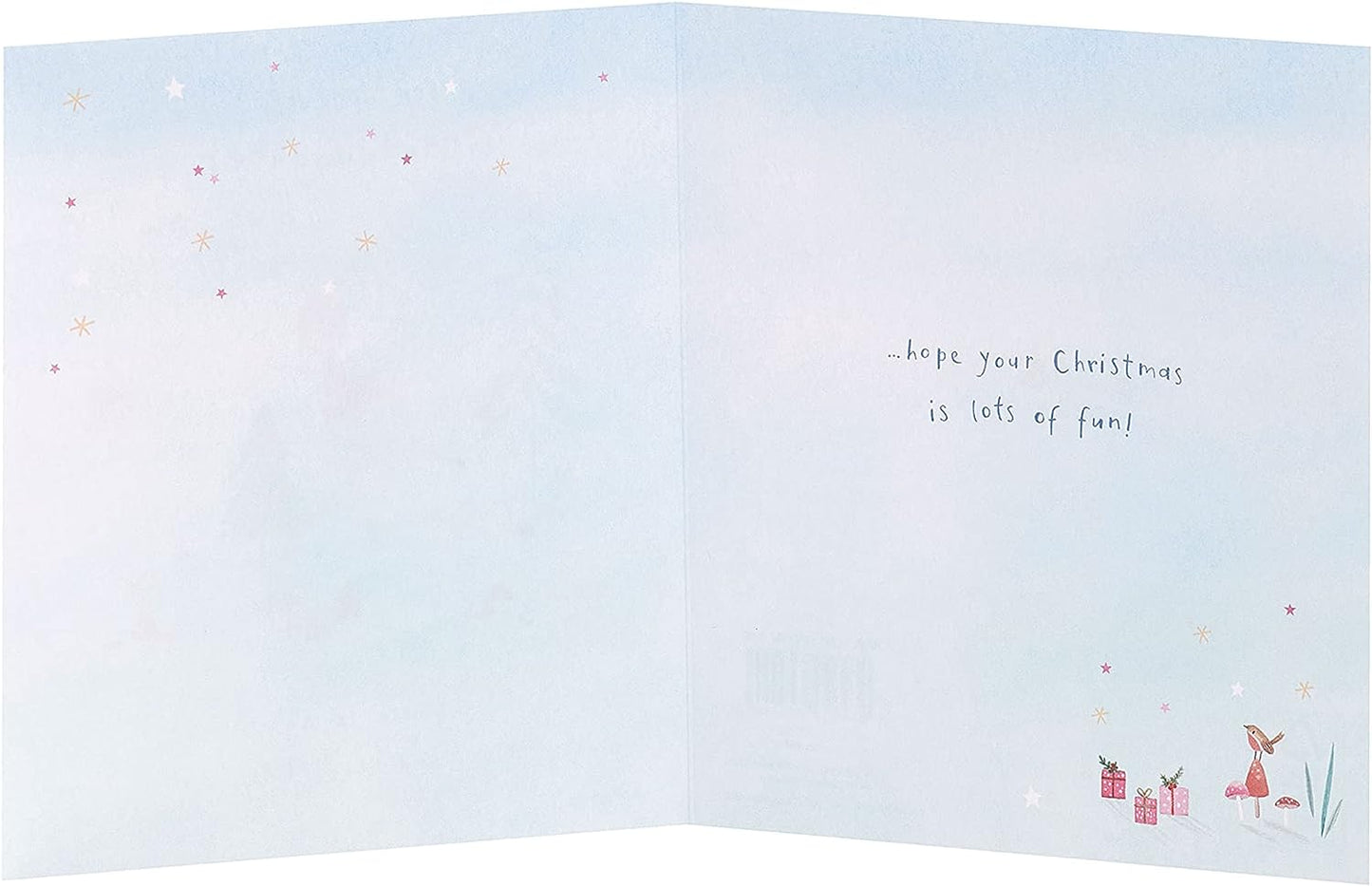 Granddaughter Christmas Card Fairy Ice Rink Design