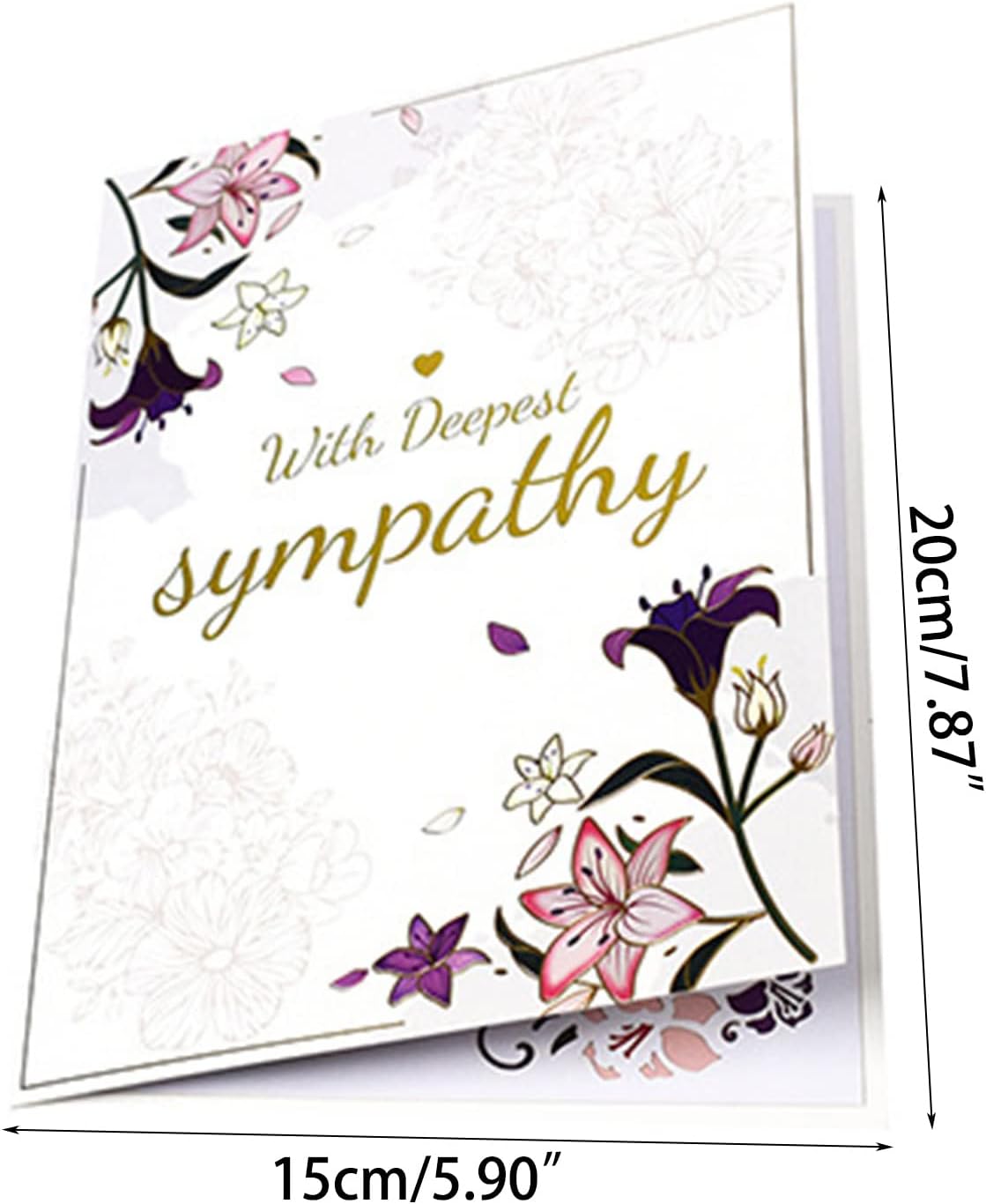 With Deepest Sympathy Condolence 3D Pop Up Greeting Card