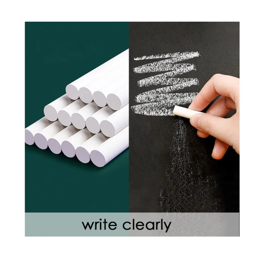 Box of 12 White Chalk Sticks - Blackboard