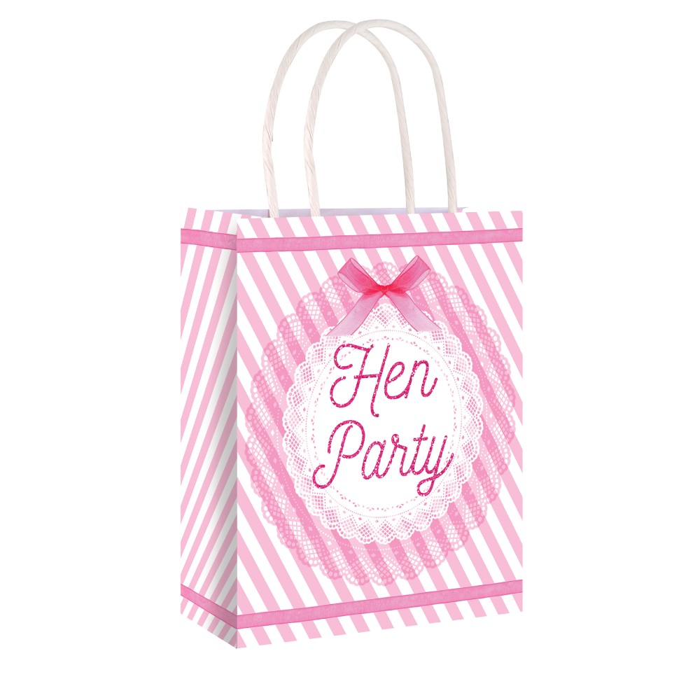 Pack of 12 Bag Hen Party Vintage with handles