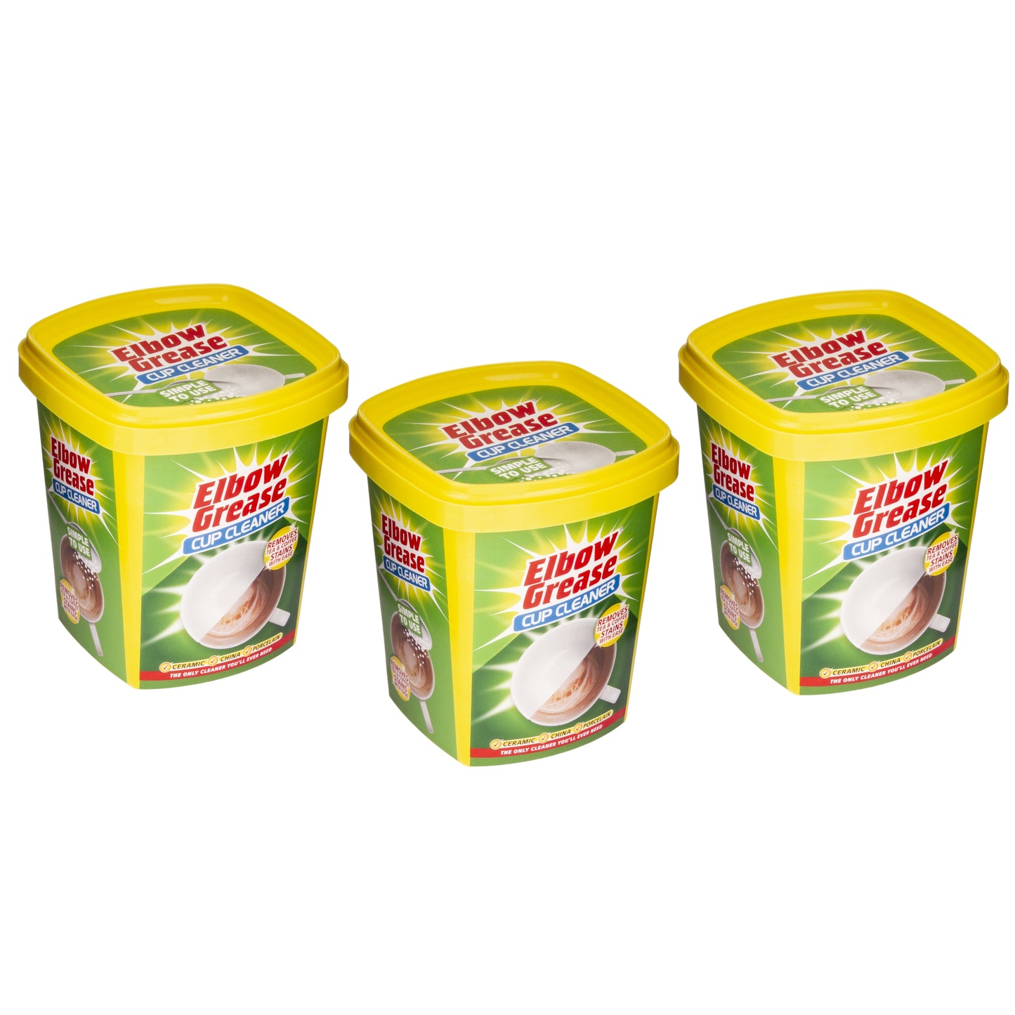 Pack of 3 Elbow Grease Cups Cleaner - 350g