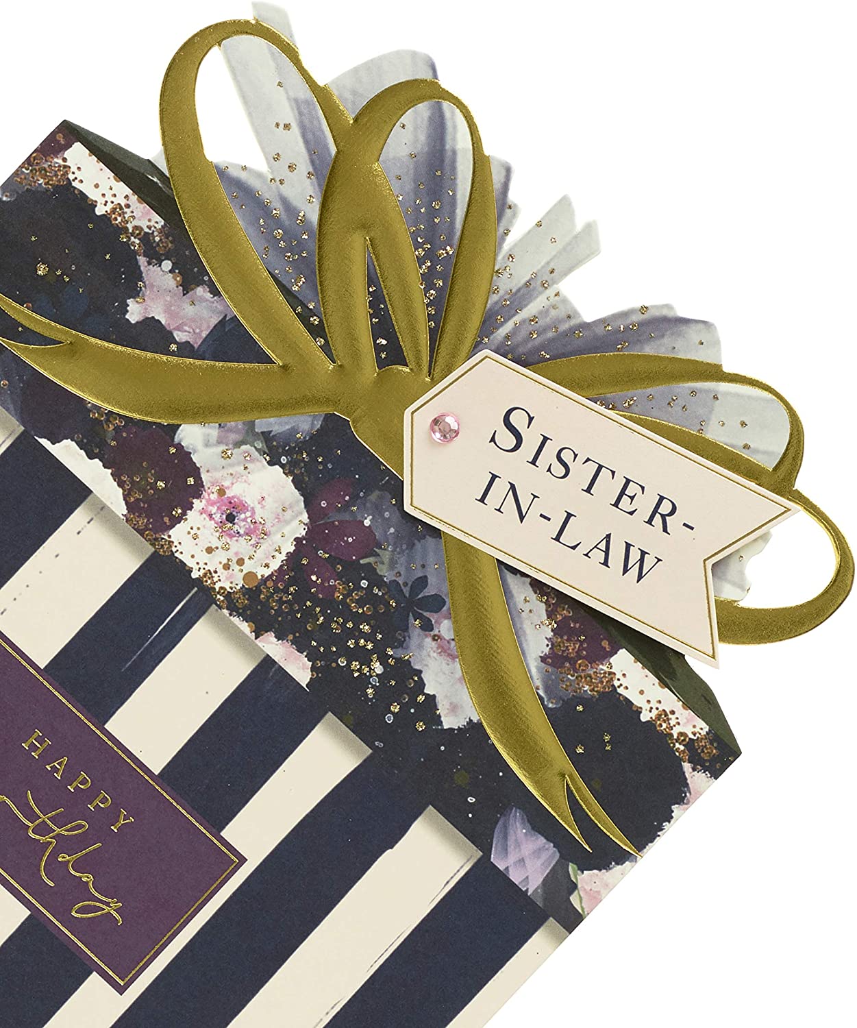 Sister-in-Law Birthday Card Luxury Shaped Ornate Present